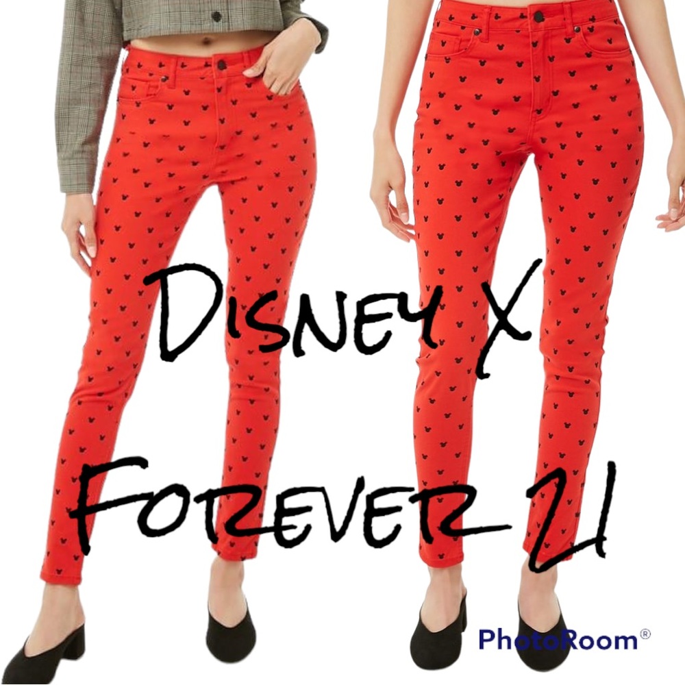 Disney Red and Black Skinny Jeans